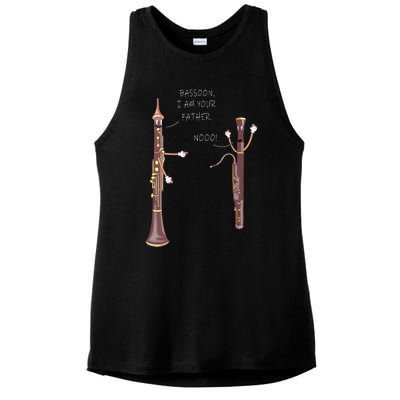 Bassoon I Am Your Father Nooo Funny Oboe Ladies PosiCharge Tri-Blend Wicking Tank