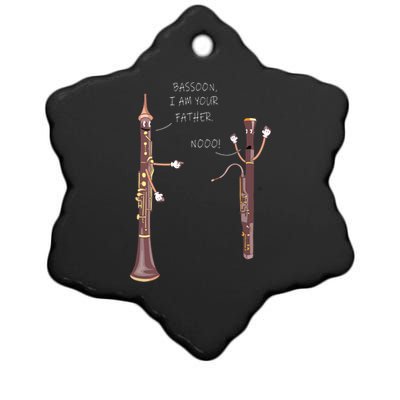 Bassoon I Am Your Father Nooo Funny Oboe Ceramic Star Ornament