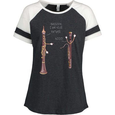 Bassoon I Am Your Father Nooo Funny Oboe Enza Ladies Jersey Colorblock Tee