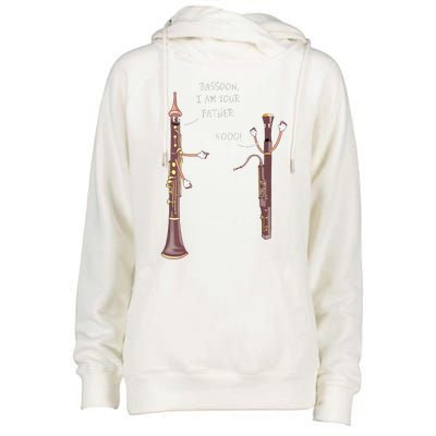 Bassoon I Am Your Father Nooo Funny Oboe Womens Funnel Neck Pullover Hood