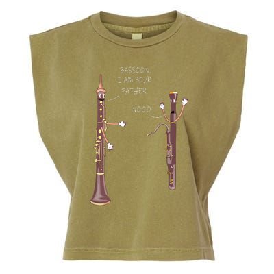 Bassoon I Am Your Father Nooo Funny Oboe Garment-Dyed Women's Muscle Tee