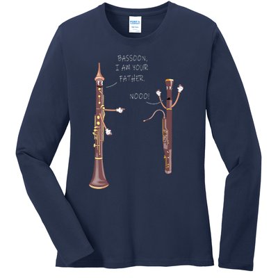 Bassoon I Am Your Father Nooo Funny Oboe Ladies Long Sleeve Shirt