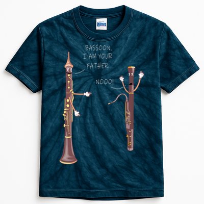 Bassoon I Am Your Father Nooo Funny Oboe Kids Tie-Dye T-Shirt