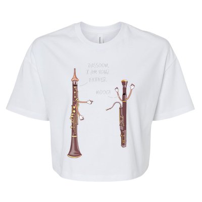 Bassoon I Am Your Father Nooo Funny Oboe Bella+Canvas Jersey Crop Tee