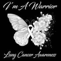 Butterfly I’m A Warrior Lung Cancer Awareness Gift Doggie Tank