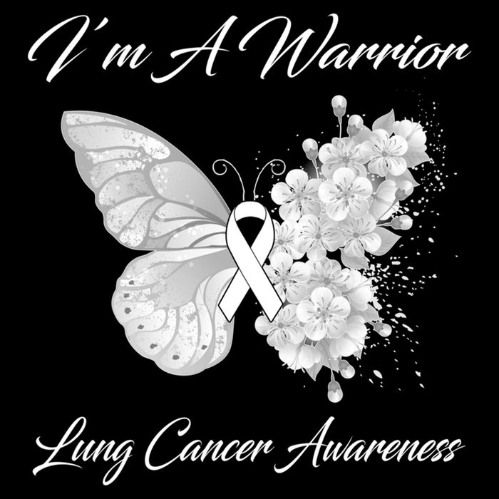 Butterfly I’m A Warrior Lung Cancer Awareness Gift Doggie Tank