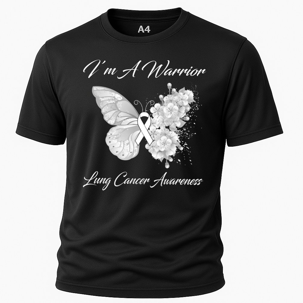 Butterfly I’m A Warrior Lung Cancer Awareness Gift Performance Shirt