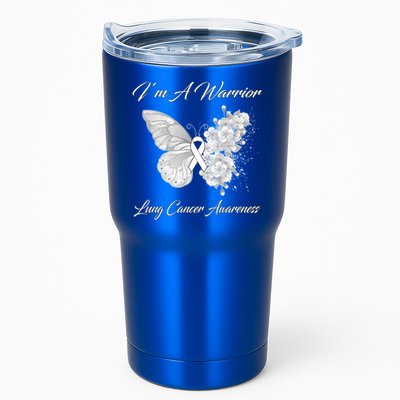 Butterfly I’m A Warrior Lung Cancer Awareness Gift Tumbler