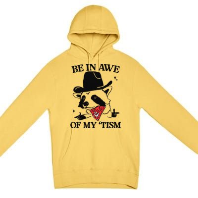 Be In Awe Of My Tism Funny Premium Pullover Hoodie