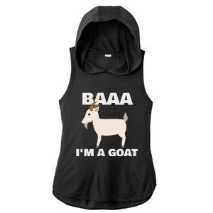 Baa IM A Goat Costume Animal Ladies PosiCharge Tri-Blend Wicking Draft Hoodie Tank