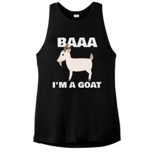 Baa IM A Goat Costume Animal Ladies PosiCharge Tri-Blend Wicking Tank