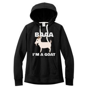 Baa IM A Goat Costume Animal Women's Fleece Hoodie