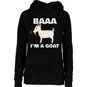 Baa IM A Goat Costume Animal Womens Funnel Neck Pullover Hood