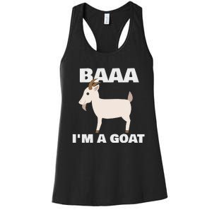 Baa IM A Goat Costume Animal Women's Racerback Tank