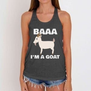 Baa IM A Goat Costume Animal Women's Knotted Racerback Tank