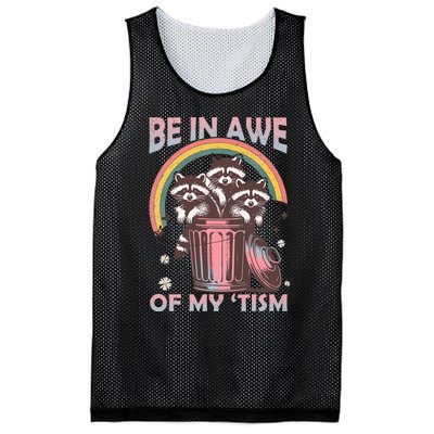 Be In Awe Of My Tism Racoon Mesh Reversible Basketball Jersey Tank