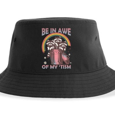 Be In Awe Of My Tism Racoon Sustainable Bucket Hat