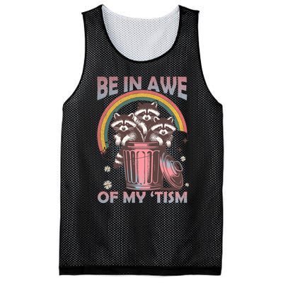 Be In Awe Of My Tism Racoon Mesh Reversible Basketball Jersey Tank