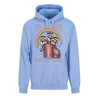 Be In Awe Of My Tism Racoon Unisex Surf Hoodie