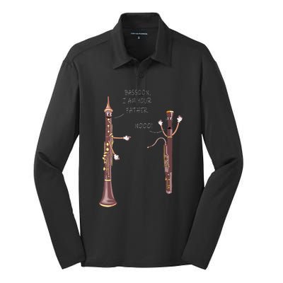 Bassoon I Am Your Father. Nooo! Funny Oboe Silk Touch Performance Long Sleeve Polo