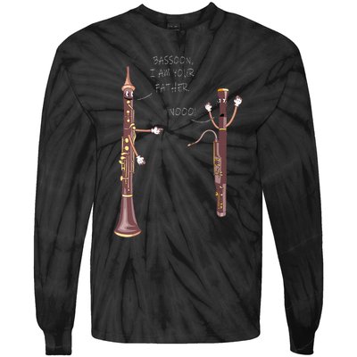 Bassoon I Am Your Father. Nooo! Funny Oboe Tie-Dye Long Sleeve Shirt