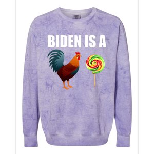 Biden Is A Cock Sucker Colorblast Crewneck Sweatshirt