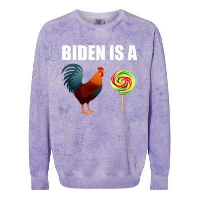 Biden Is A Cock Sucker Colorblast Crewneck Sweatshirt