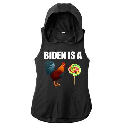 Biden Is A Cock Sucker Ladies PosiCharge Tri-Blend Wicking Draft Hoodie Tank