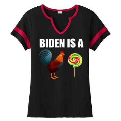 Biden Is A Cock Sucker Ladies Halftime Notch Neck Tee