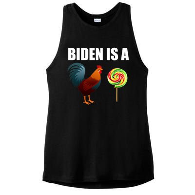 Biden Is A Cock Sucker Ladies PosiCharge Tri-Blend Wicking Tank