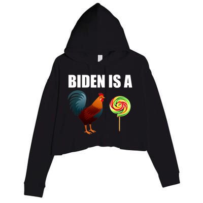 Biden Is A Cock Sucker Crop Fleece Hoodie