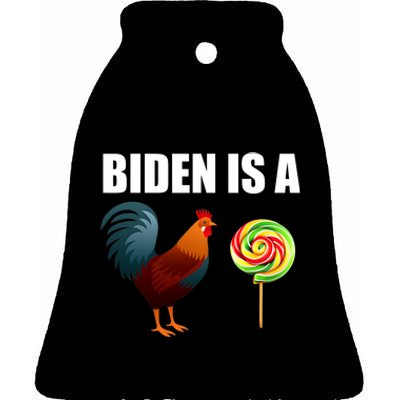 Biden Is A Cock Sucker Ceramic Bell Ornament