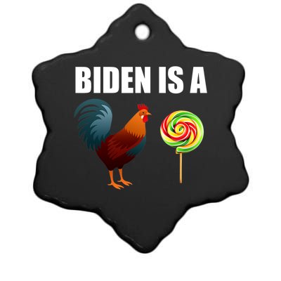 Biden Is A Cock Sucker Ceramic Star Ornament