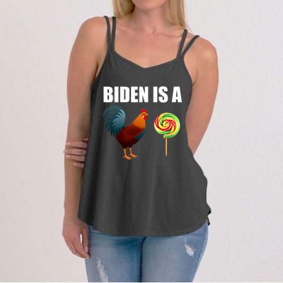 Biden Is A Cock Sucker Women's Strappy Tank