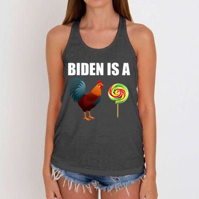 Biden Is A Cock Sucker Women's Knotted Racerback Tank