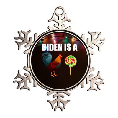 Biden Is A Cock Sucker Metallic Star Ornament