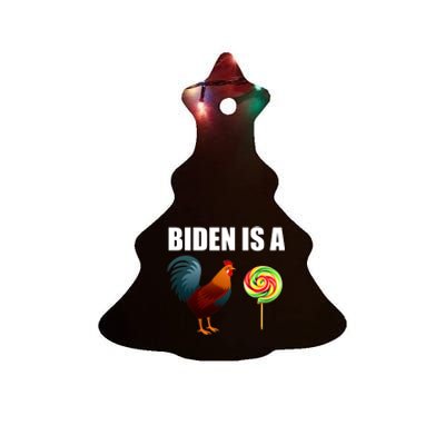 Biden Is A Cock Sucker Ceramic Tree Ornament