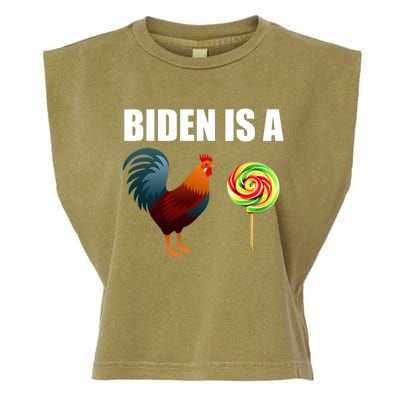 Biden Is A Cock Sucker Garment-Dyed Women's Muscle Tee