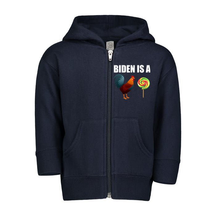 Biden Is A Cock Sucker Toddler Zip Fleece Hoodie