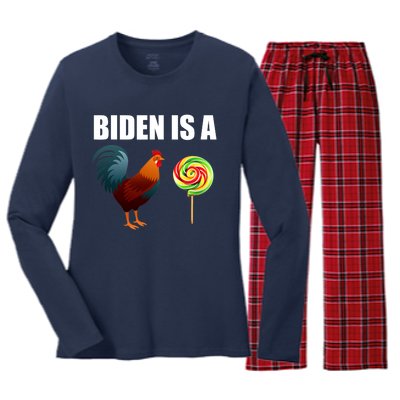 Biden Is A Cock Sucker Women's Long Sleeve Flannel Pajama Set 