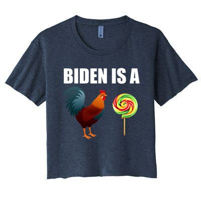 Biden Is A Cock Sucker Women's Crop Top Tee