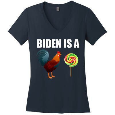 Biden Is A Cock Sucker Women's V-Neck T-Shirt