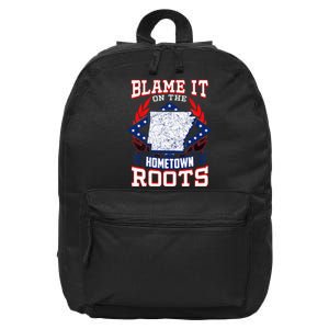 Born In Arkansas State Flag Product Natural State Arkansan 16 in Basic Backpack