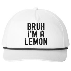 Bruh IM A Lemon Funny Halloween Snapback Five-Panel Rope Hat