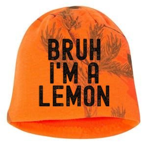 Bruh IM A Lemon Funny Halloween Kati - Camo Knit Beanie