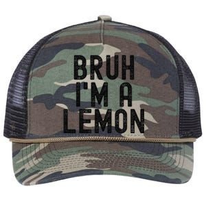 Bruh IM A Lemon Funny Halloween Retro Rope Trucker Hat Cap