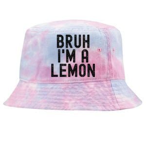 Bruh IM A Lemon Funny Halloween Tie-Dyed Bucket Hat