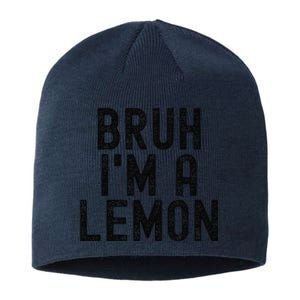 Bruh IM A Lemon Funny Halloween Sustainable Beanie