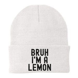 Bruh IM A Lemon Funny Halloween Knit Cap Winter Beanie