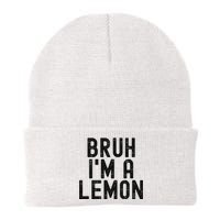 Bruh IM A Lemon Funny Halloween Knit Cap Winter Beanie